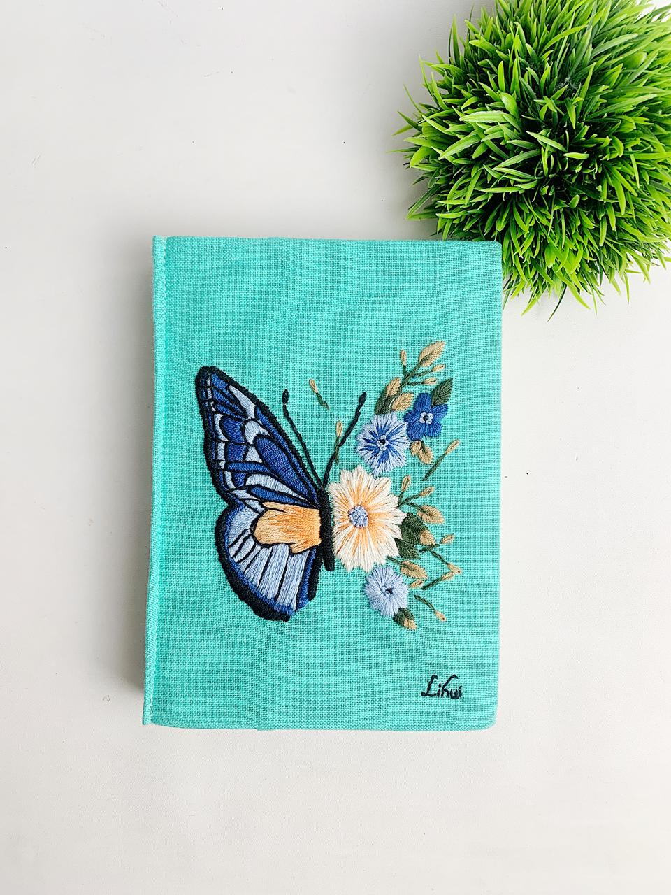Butterfly Floral Book Embroidery